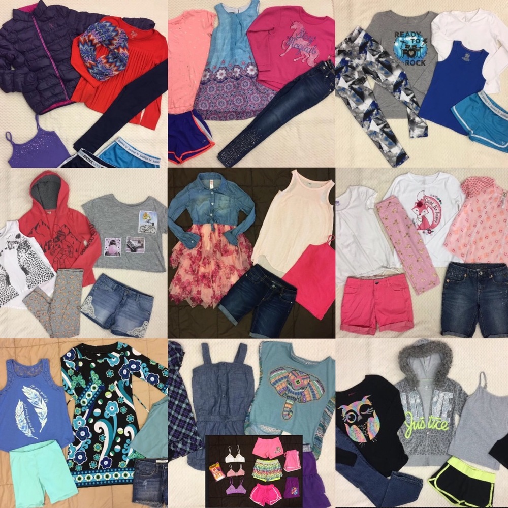 75pc Lot of 10/12 mixed brands clothing